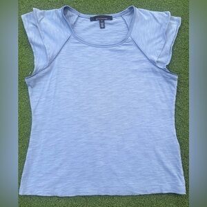 White House Black Market Light Blue Flutter Sleeve Tank Small